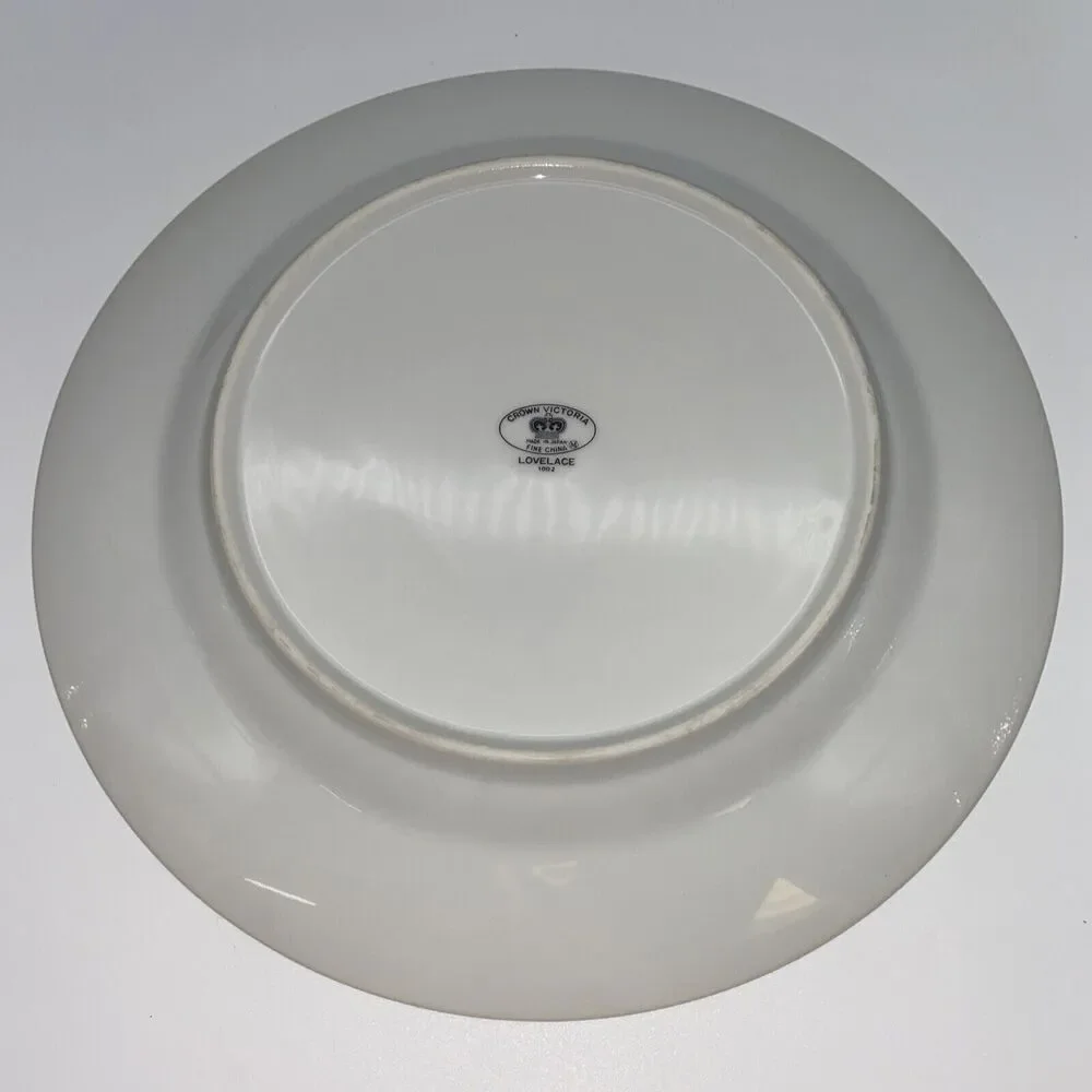 2 Crown Victoria Lovelace China 10.5” Dinner Plates Replacement